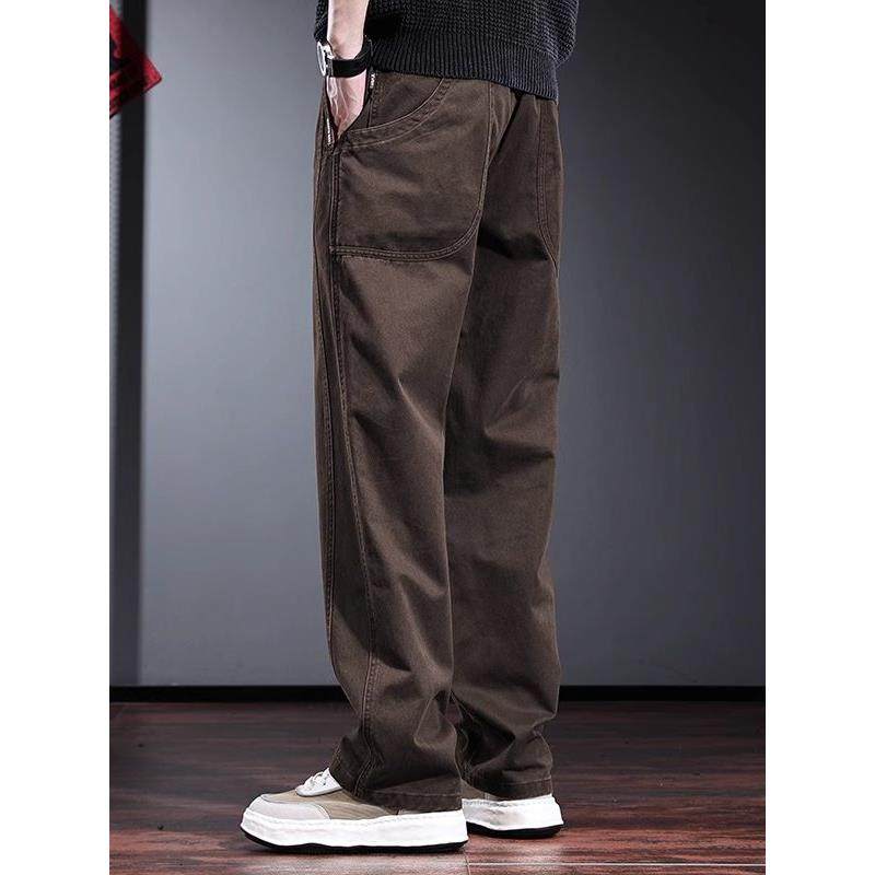 it neith BIAS秋冬季高端工装裤子男宽松直筒简约覆古水洗休闲裤,淘宝优惠券,粉丝福利购,淘宝优惠卷