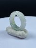 Inner diameter 15.2mm, natural grade A jadeite carved ring ring, Hong Kong code No. 10, certificate number 2792