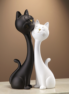 轻奢高档红色植绒兔子摆件电视柜酒柜装饰品客厅玄关结婚新年礼物