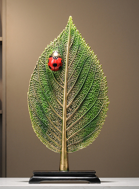 创意艺术树叶摆件入户玄关客厅电视酒柜壁龛小众高级感家居装饰品