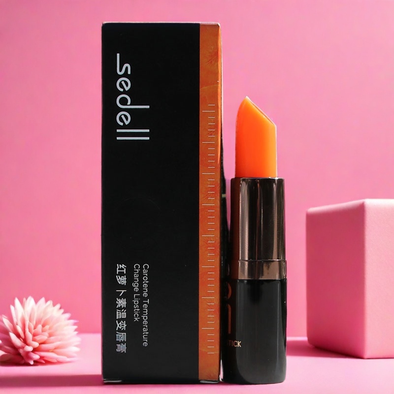 sedell诗黛尔红胡萝卜素温变唇膏保湿滋润孕妇可用变色口红 - 图0