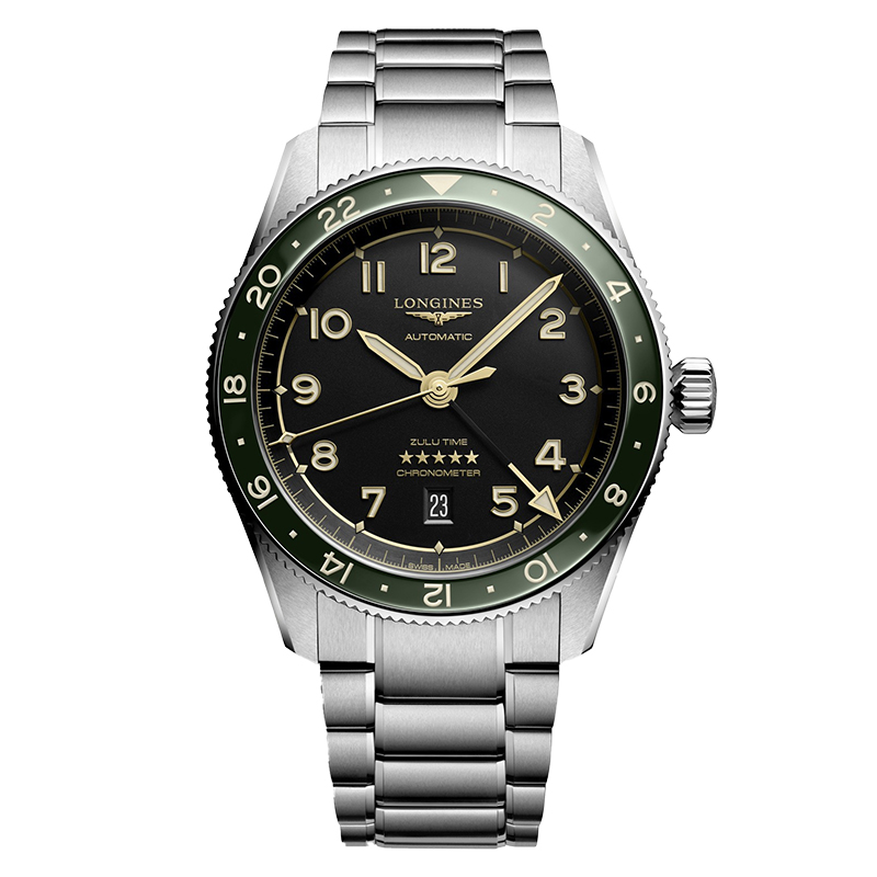 新品Longines浪琴先行者系列机械男表绿盘L3.812.4.63.6 瑞士手表 - 图0