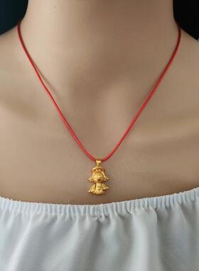 爱心小天使沙金项链女可调节饰品圣诞礼物送同学闺蜜生日礼物锁骨
