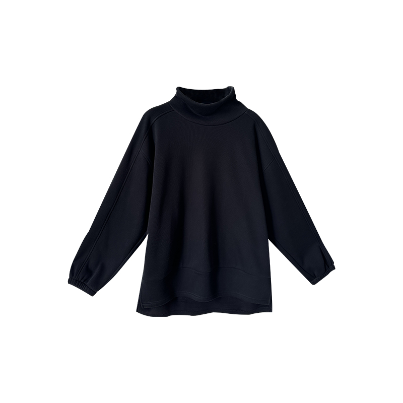 大码套装女冬季加绒加厚200斤胖mm高领卫衣+束脚运动裤宽松两件套 - 图3