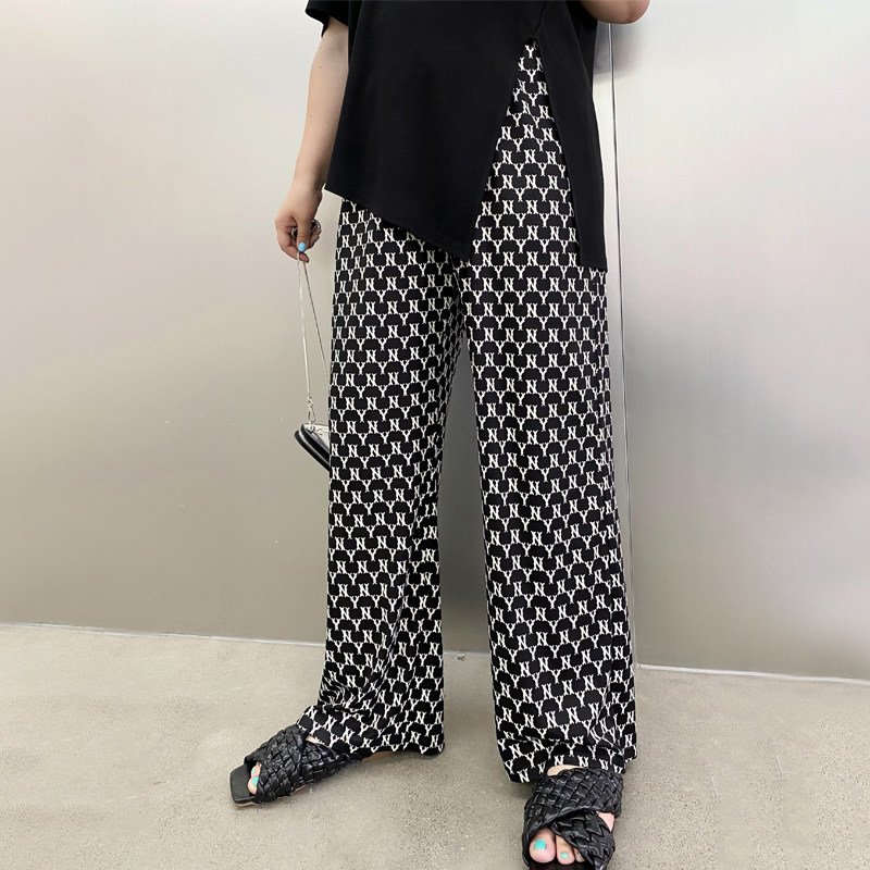 针织阔腿裤大码女装春季200斤胖妹妹mm宽松高腰显瘦垂感拖地裤子,淘宝优惠券,粉丝福利购,淘宝优惠卷