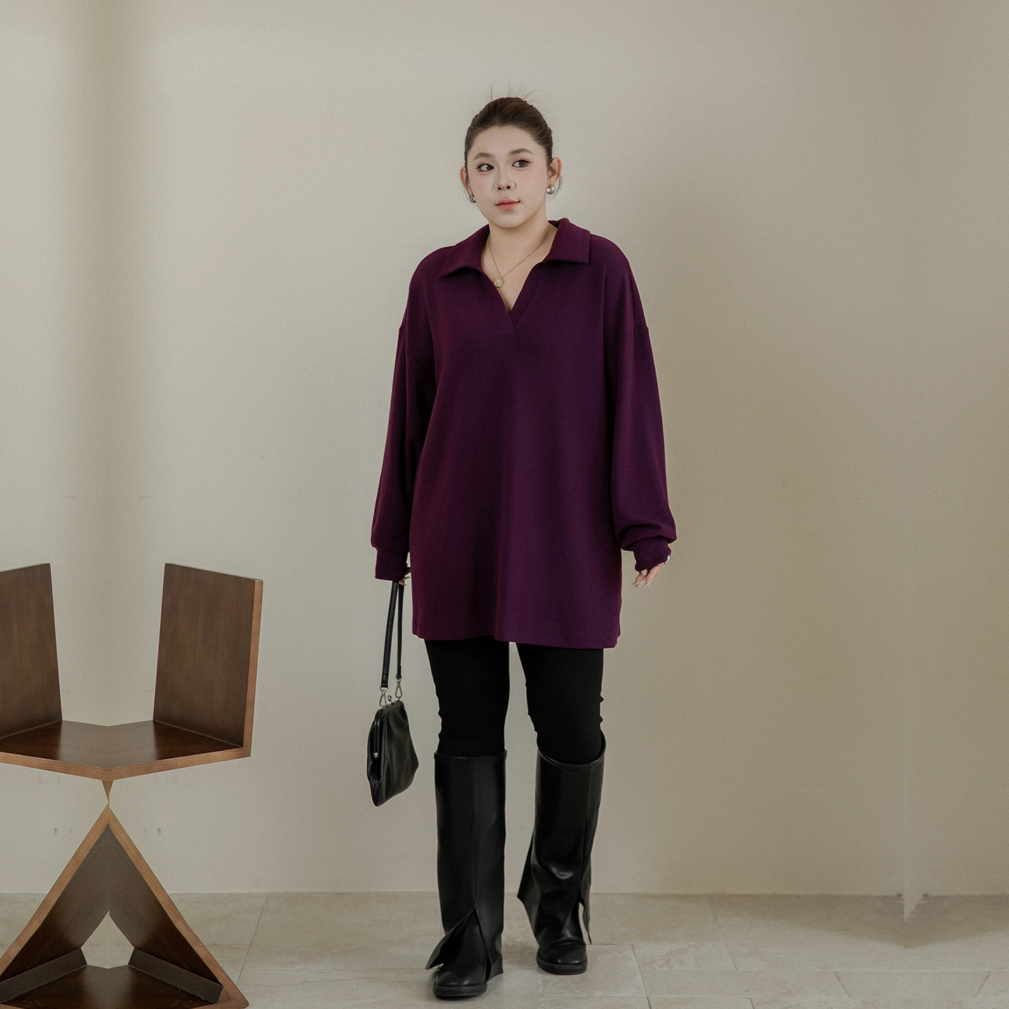 双面绒v领厚款上衣大码女装2025冬季新款胖mm宽松保暖长袖卫衣,淘宝优惠券,粉丝福利购,淘宝优惠卷