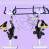 Spinning bike driven racing competition interactive game event props promotion team building carnival amusement facilities