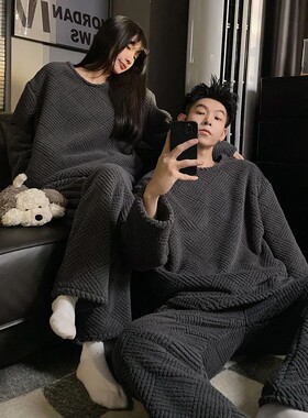 DAIMELU autumn and winter sleepwear couple pajamas women's c