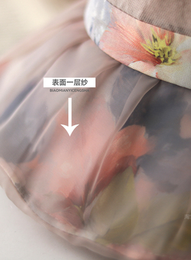 优雅花朵渔夫帽女士夏季薄款透气
