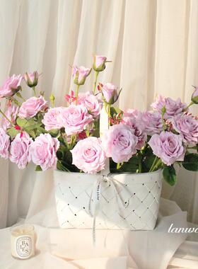 Romantic Nordic wind, real flowers, wedding roses, fake flow