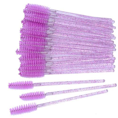 50Pcs Disposable Micro Glitter Eyelash Mascara Wands Mini Cr - 图0
