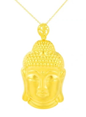 欧美跨境外贸沙金首饰品平安扣观音菩萨吊坠单坠男士项坠道家手饰