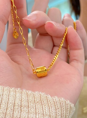 欧美跨境外贸金店传福系列路路通项链简约时尚百搭小蛮腰锁骨链