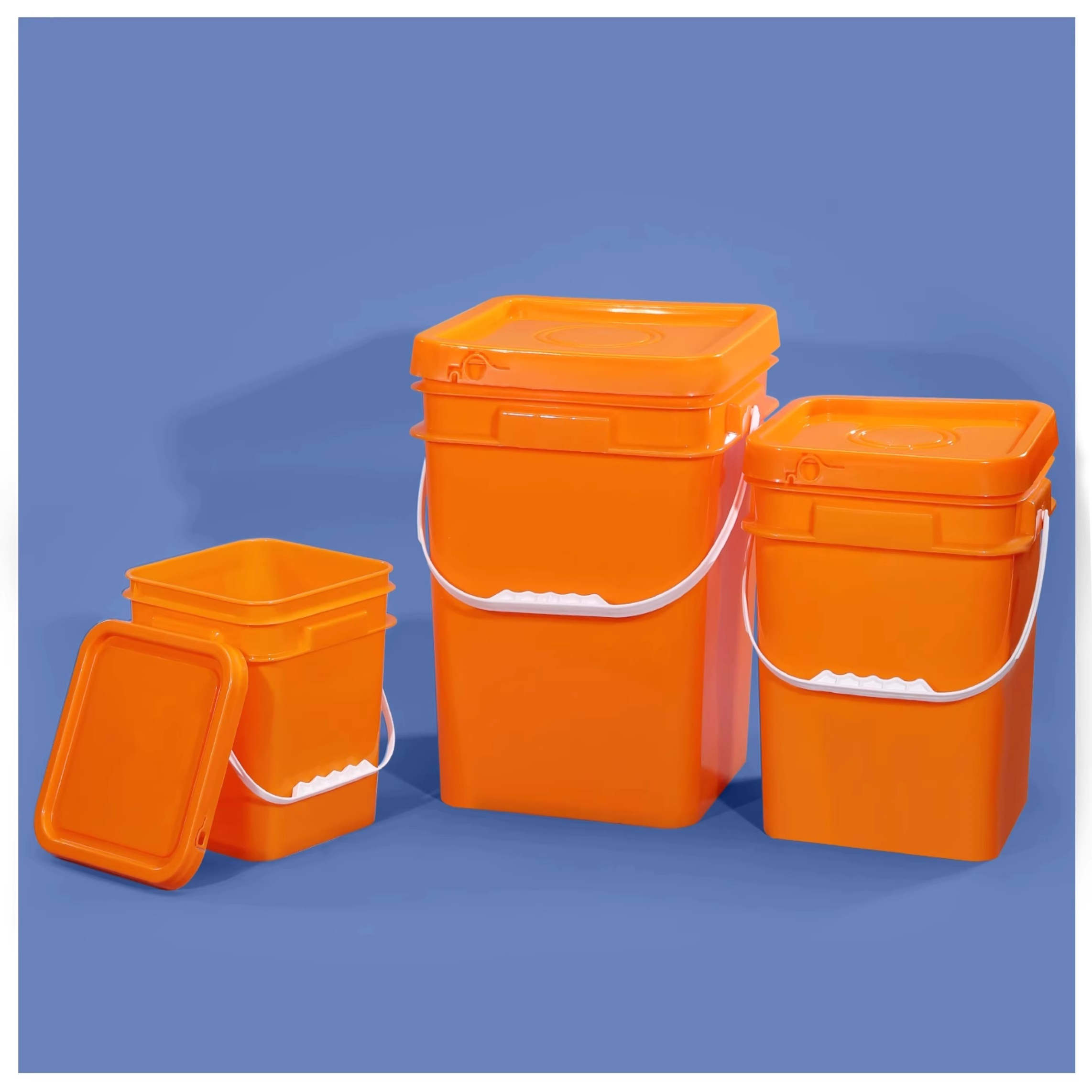 塑料方桶加厚食品级储水桶带盖化工桶钓鱼桶8/10/20升L手提密封桶 - 图3