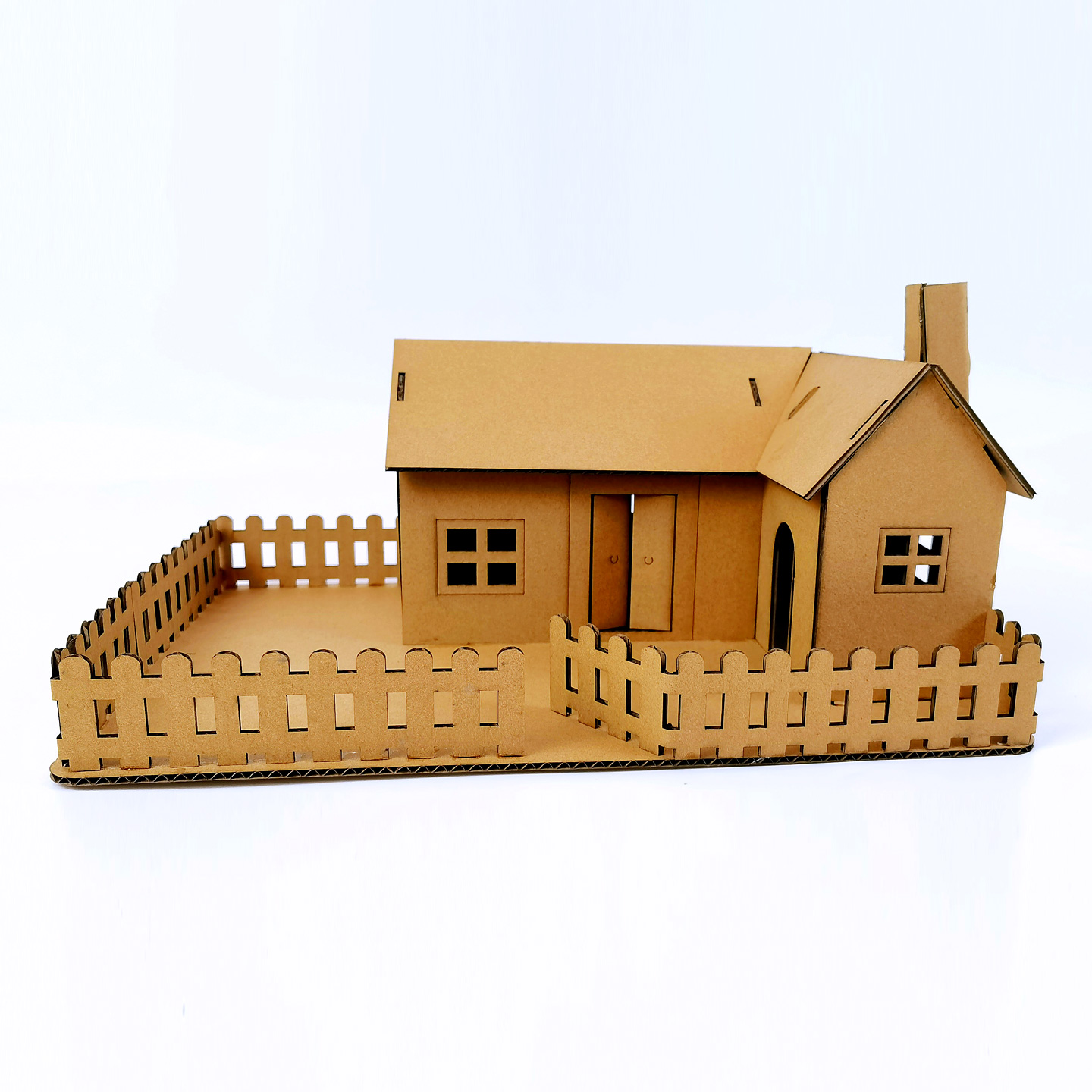 手工纸盒房子diy纸板小屋儿童制作材料包幼儿园纸箱拼装模型纸屋 - 图3