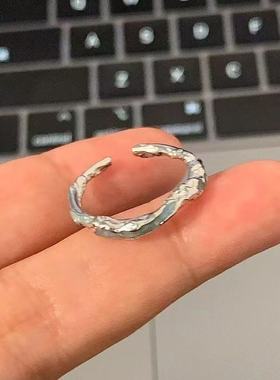 小红书同款滴釉素圈戒指潮汐系列