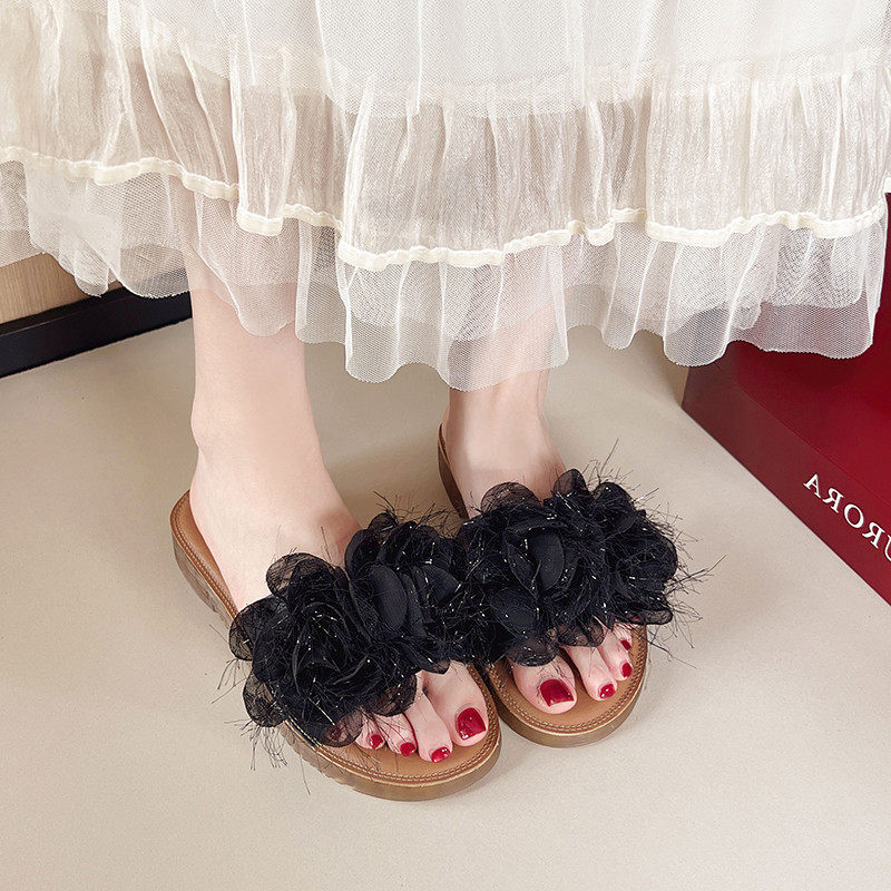 拖鞋女夏外穿2025超好看仙女风配裙子不累脚洋气平底夏天外出拖鞋,淘宝优惠券,粉丝福利购,淘宝优惠卷