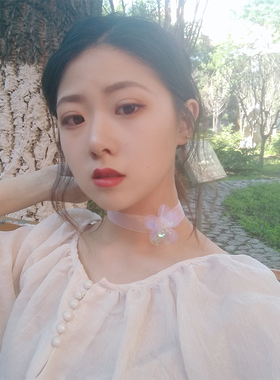 纯手作！！超仙花朵雪纱白色