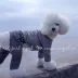 UNPET Breguet Pet Phụ huynh-trẻ em mặc Dog Dress Cotton Nhật Bản Cổ áo sọc sọc áo sơ mi dài tay - Quần áo & phụ kiện thú cưng