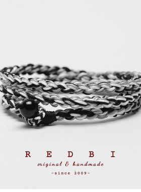 RedBi赤兔商店经典黑白灰手链