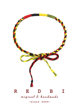 RedBi赤兔 雷鬼牙买加日系工装美式复古音乐节小众原创设计脚绳男