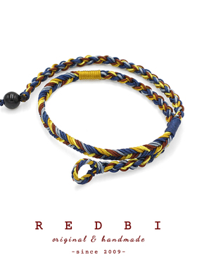 RedBi土耳其地中海风黄蓝长手绳