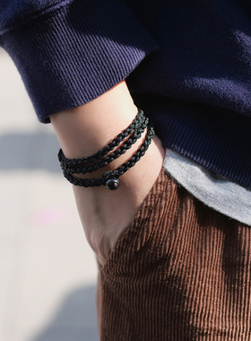 RedBi赤兔商店经典醇黑工装手绳