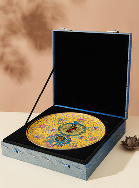 淘公仔陶瓷工艺盘典藏版桌面摆件