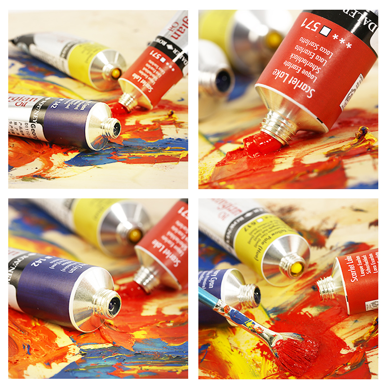 进口达拉罗尼乔琴油画颜料工具套装管状大师级艺术家肌理油画色画材油彩初学者美术生专用全套染料油墨画手绘 - 图2