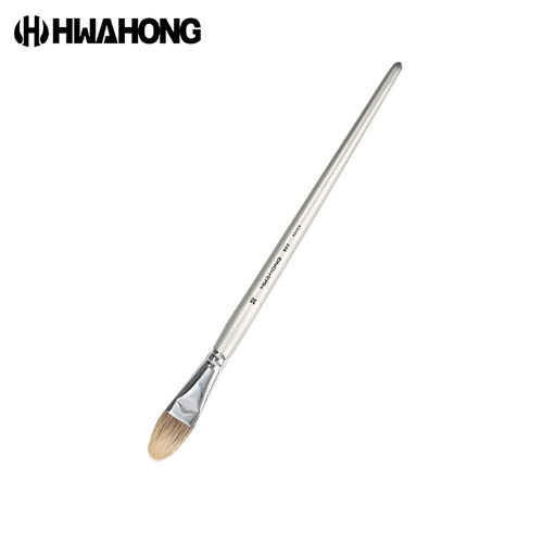 韩国 HWAHONG 华虹系列椭圆头动物毛油画笔/水彩/丙烯画笔866 - 图0