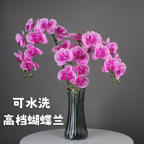 惠艺轩PU高端仿真蝴蝶兰花高品质假花婚庆花束茶几卧室花轻奢DIY - 图2
