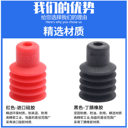 真空吸盘工业SBL/VBL-15/20/30/40/50多层球型机械手吸盘吸嘴气动 - 图0