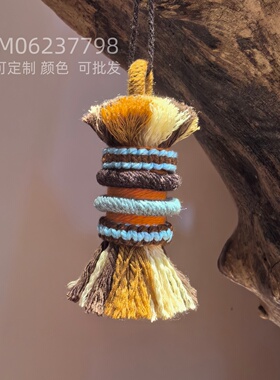 定制藏式包挂车挂手机挂件转径筒纯手工编织中国结礼物流苏穗子