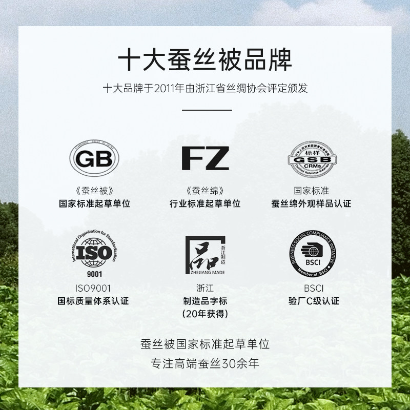 银桑桐乡纯手工加厚保暖结婚蚕丝被 银桑蚕丝被