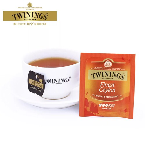 Twinings川宁锡兰红茶100片斯里兰卡红茶茶包临期袋泡茶独立包装 - 图0
