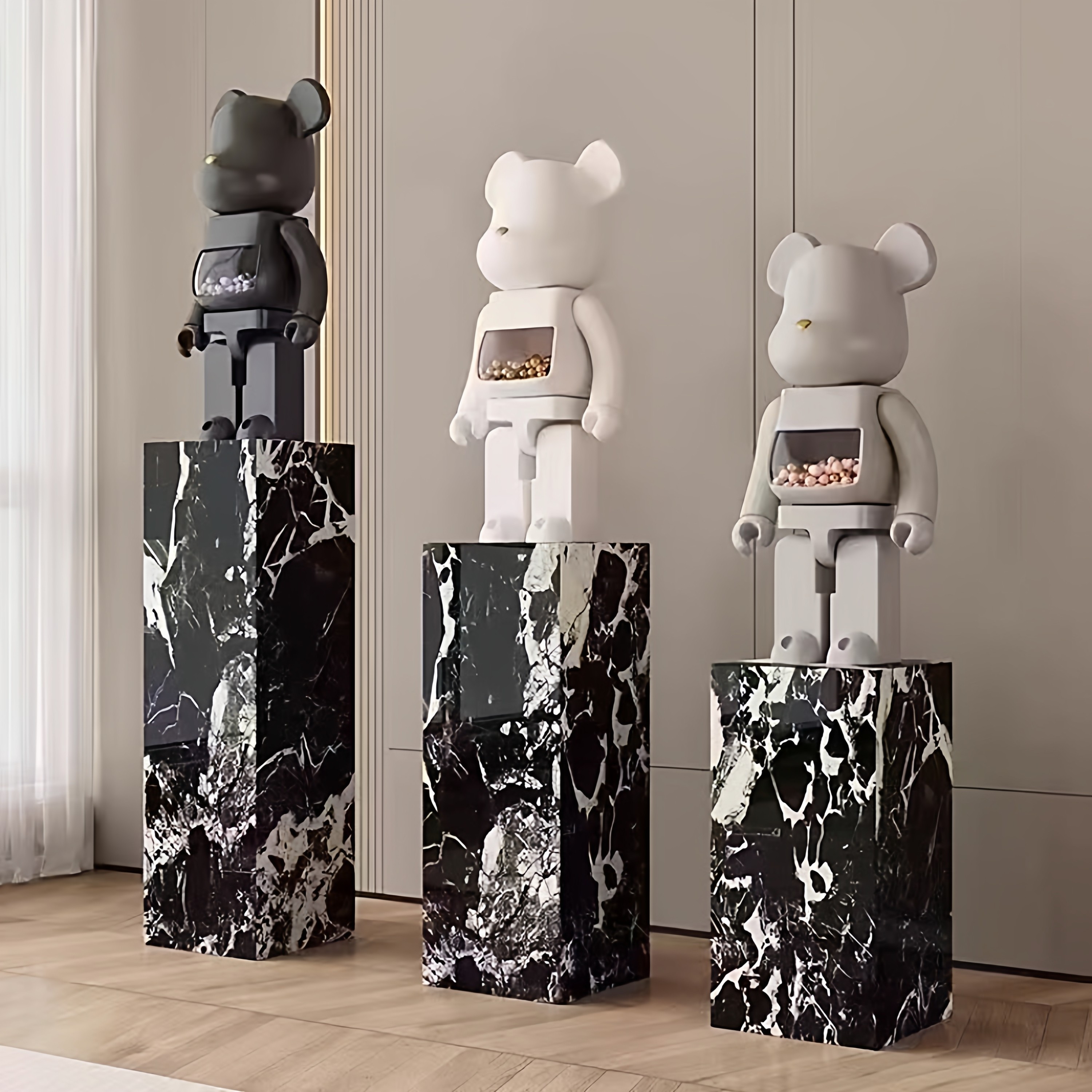 大理石岩板花架客厅玄关落地摆件酒店庭院轻奢高级感立柱雕塑底座,淘宝优惠券,粉丝福利购,淘宝优惠卷