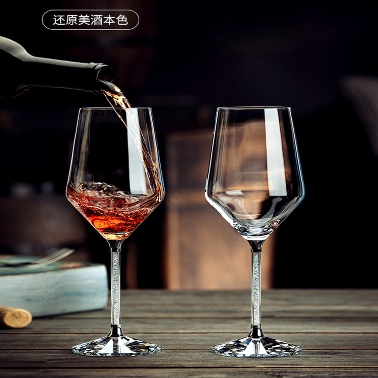 水晶红酒杯套装家用高脚杯葡萄酒杯金山瀑布醒酒器勃艮第6只装,淘宝优惠券,粉丝福利购,淘宝优惠卷