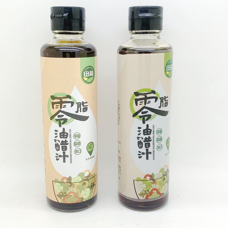 永辉代购田趣零脂油醋汁288g蔬菜沙拉汁轻食蘸料低脂酱料家用热卖 - 图0