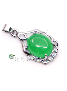 马来玉欧式合金镶钻珠宝配饰吊坠