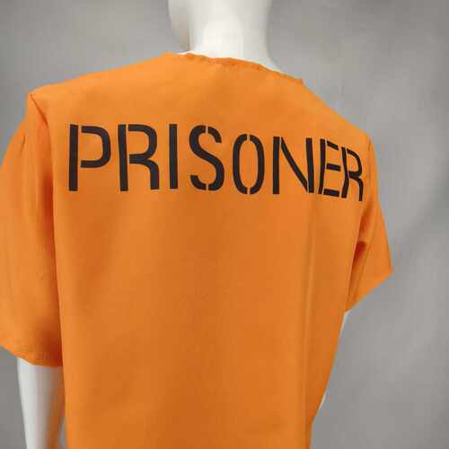 Halloween role-playing prison uniform set prison uniform - 图0