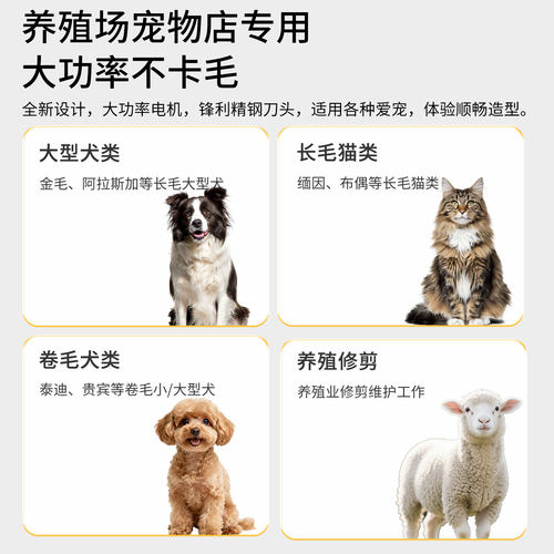 宝德龙宠物剃毛器狗狗猫咪专业电推剪大型犬大功率宠物店专用推子 - 图0