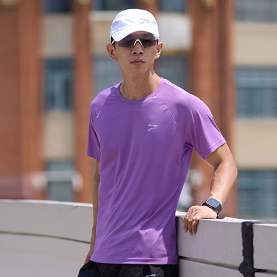 多威六边形运动T恤新款男圆领衫跑步训练短袖运动服2252005