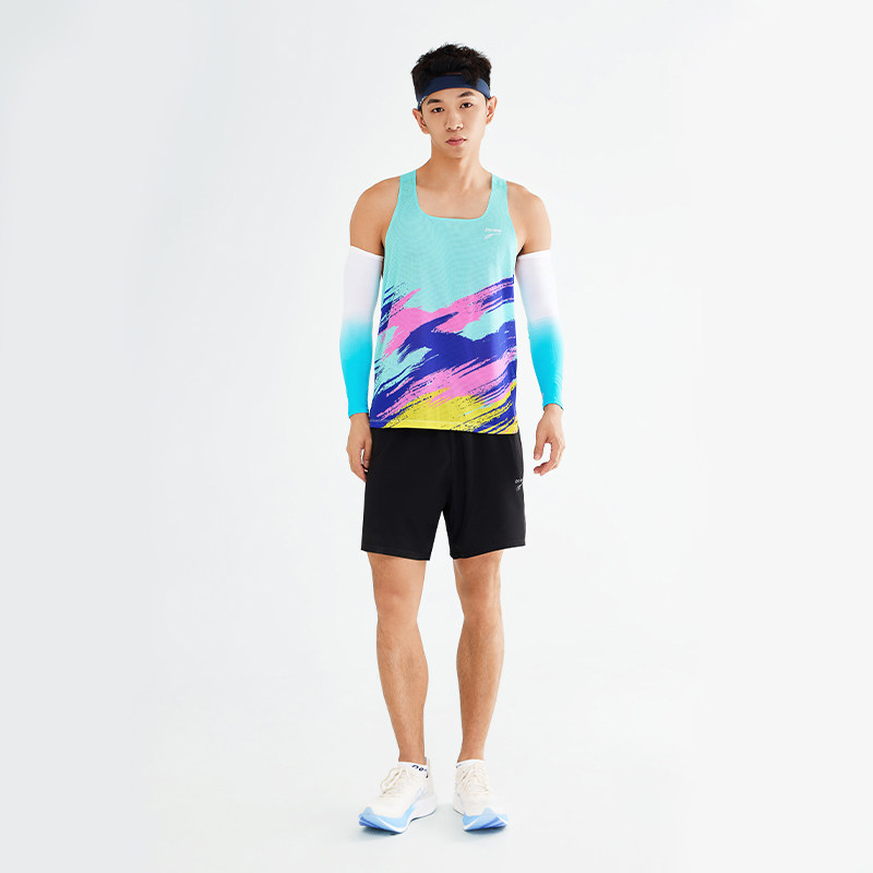 多威运动田径背心男新款专业跑步透气无袖T恤2142439