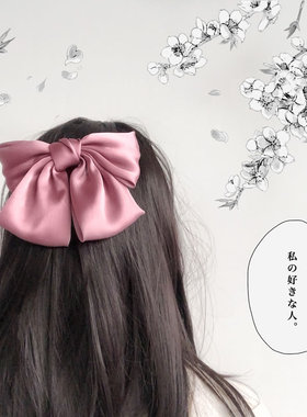 jk发夹lolita少女贡缎大蝴蝶结