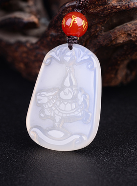 白玉髓赐瑞挂件礼物龙头龟吊坠
