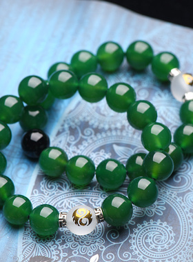缺木男女款转运珠绿玛瑙手串