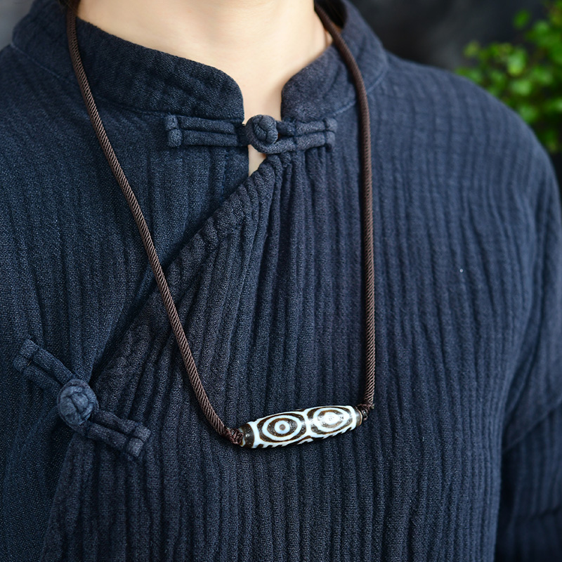 藏传六眼天珠西藏真品至纯老料吊坠 宫妃项坠/吊坠