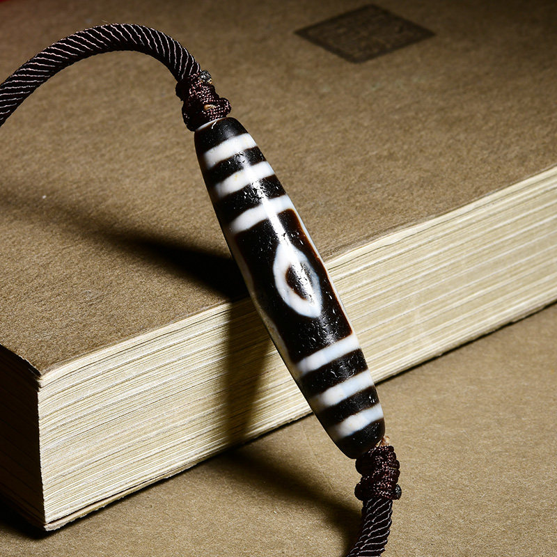 传世三眼天珠天然西藏至纯老天珠 宫妃项坠/吊坠