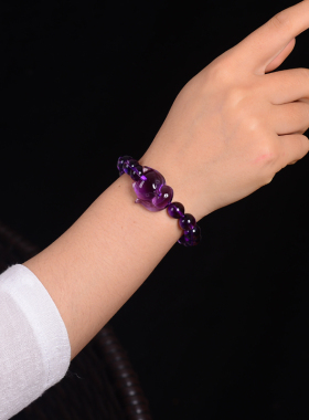 紫水晶手串礼物小狐仙