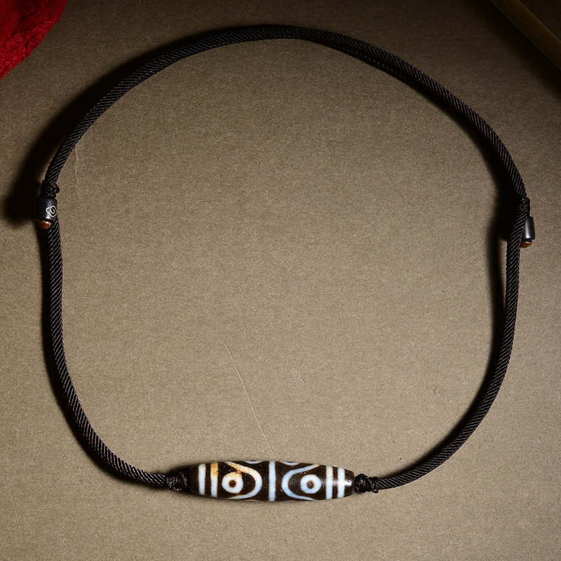 西藏传世真品老天珠吊坠老料锁骨链 宫妃项坠/吊坠